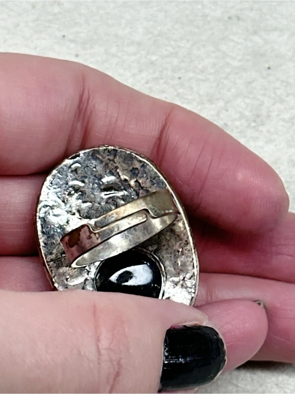 3013u. Damaged Silvertone Southwest Ring Adjustable